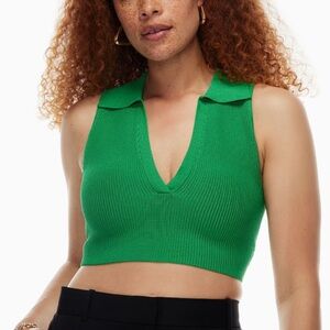 Aritzia Babaton Sculpt Knit Polo Top